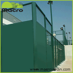 Kit de cerramiento para pista de padel de medidas reglamentarias, lacado verde