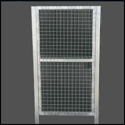 Puerta peatonal simple torsin 1X2m alto galvanizada